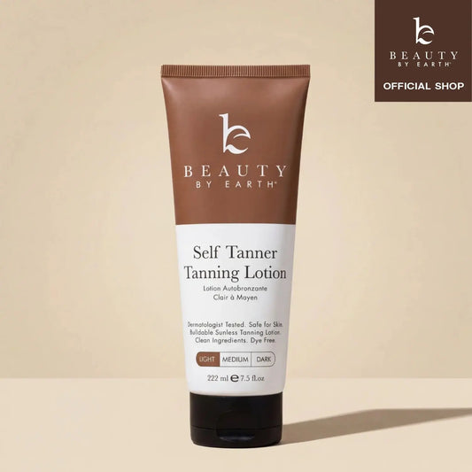 Beauty by Earth Self Tanner Body Lotion - Best Gradual Natural Bronzed Sunless Hydrating Streak Free Tanning G, Vegan Cruelty Free