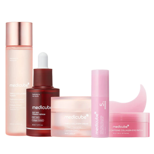 Medicube Gatekeeping My Real Age Set | 5-Step Longevity, Anti- Aging Routine L PDRN & Volufiline & Collagen & NAD+ EGF Complex L Cares for Look of Fine Lines, Firming Care, Radiant & Youthful Looking, Plumping | Korean Skincare, K-Beauty