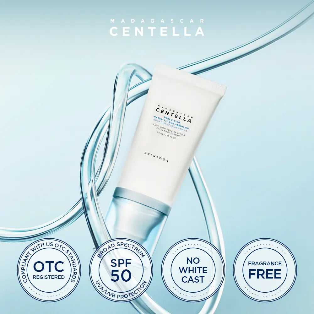 SKIN1004 Lightweight Sunscreen for Daily Use, Korean Sunscreen, Watery and Creamy Texture, Sunscreen for Sensitive Skin